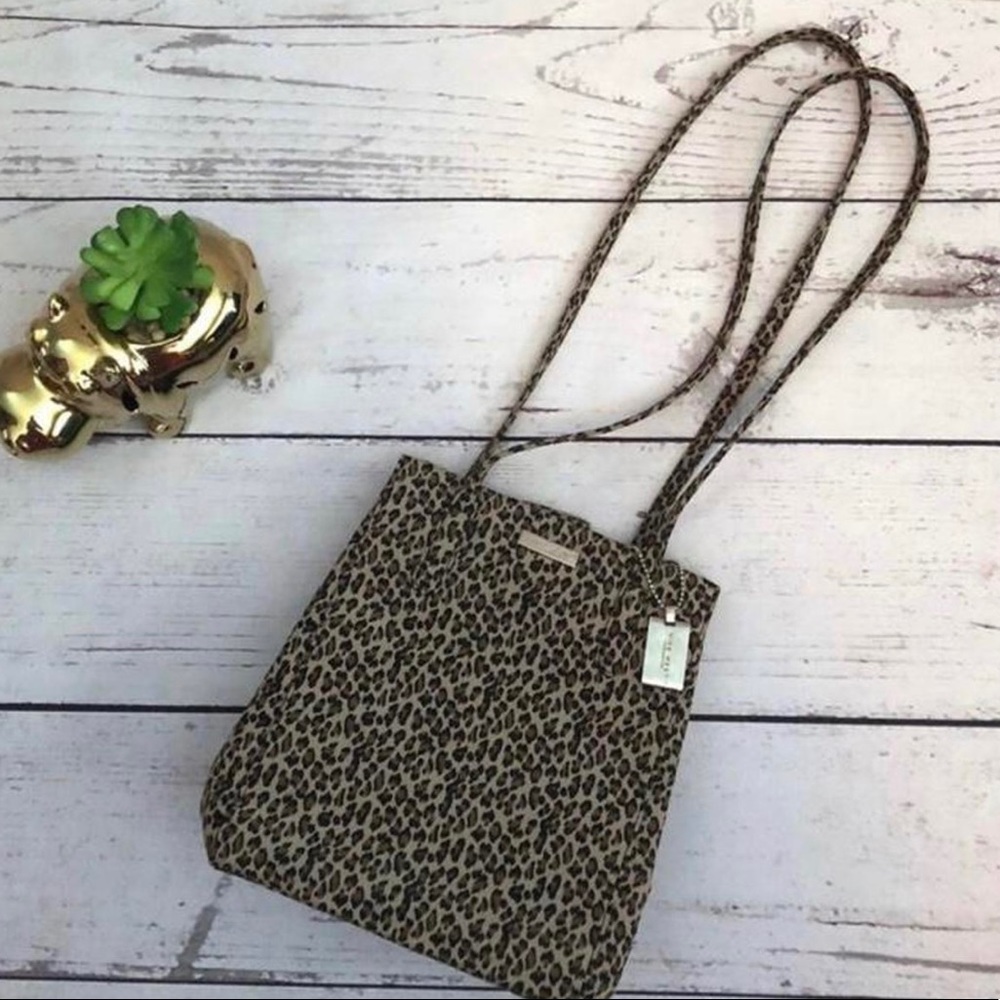 Vintage 90s Nine West leopard print small shoulder bag